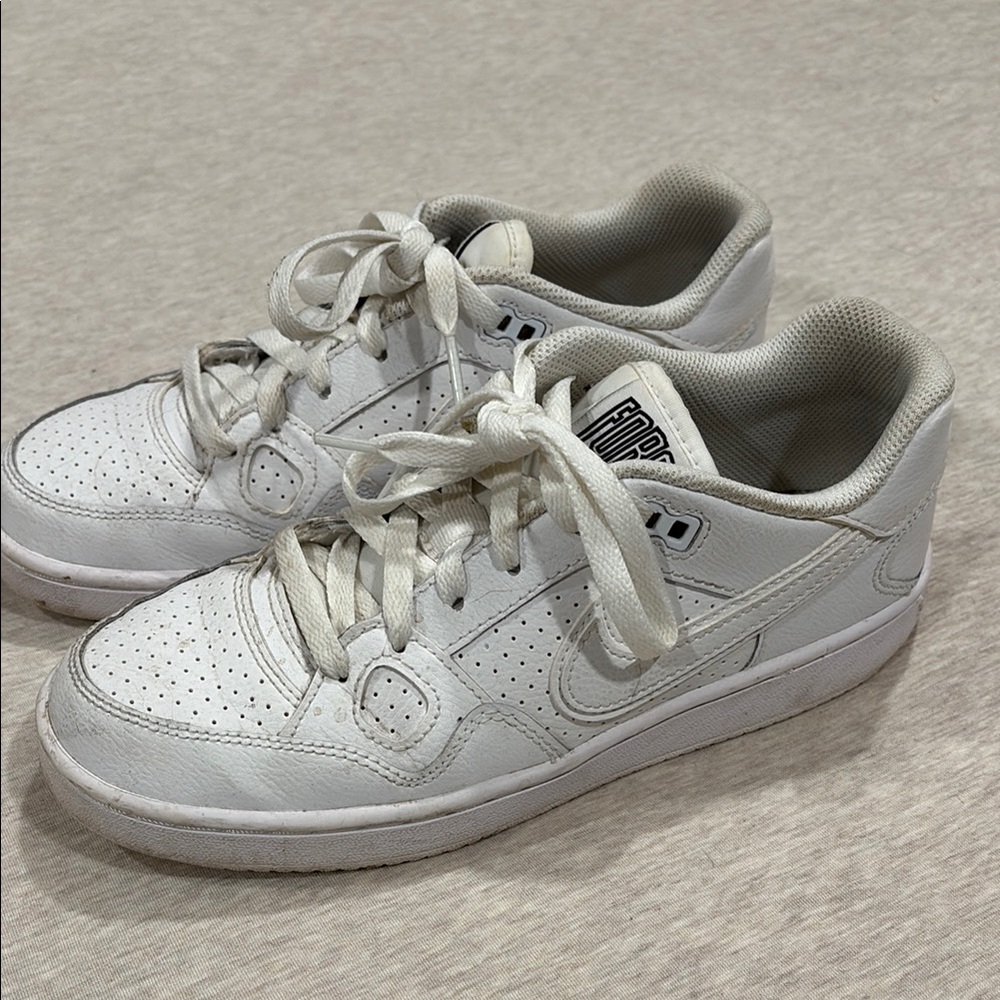 Nike White Sneakers Force Low-Top Design